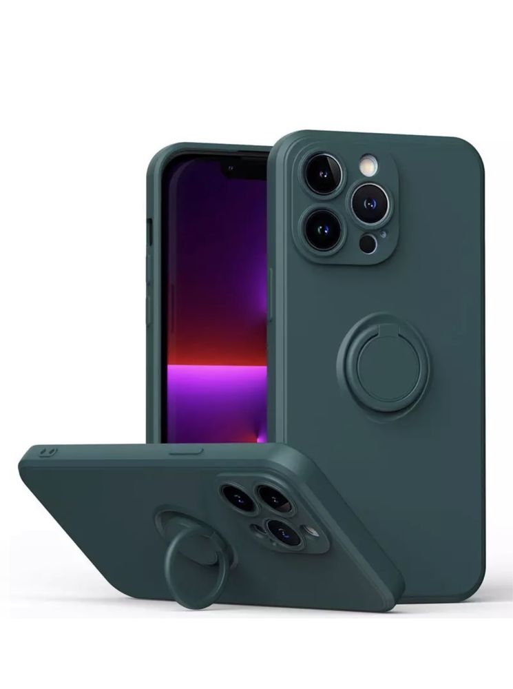 Husa TPU Alcantara Placuta si Inel Metalic - Iphone 14 PRO MAX PLUS