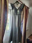 Rochie de ocazie cu colier nuanta gri