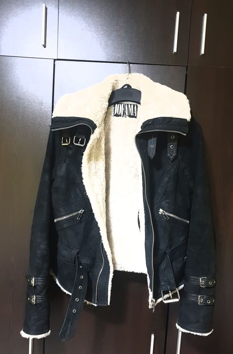 Дамско късо кожухче естествена кожа хс