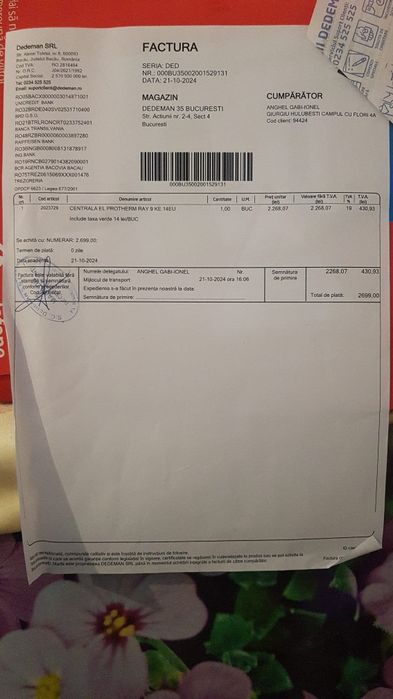 Se vinde centrala electrica 9kw