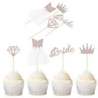 Cake topper Bride rose gold 8/16 bucati