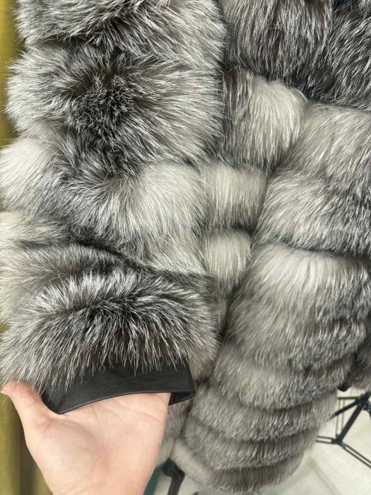 Blană naturală gri 6in1