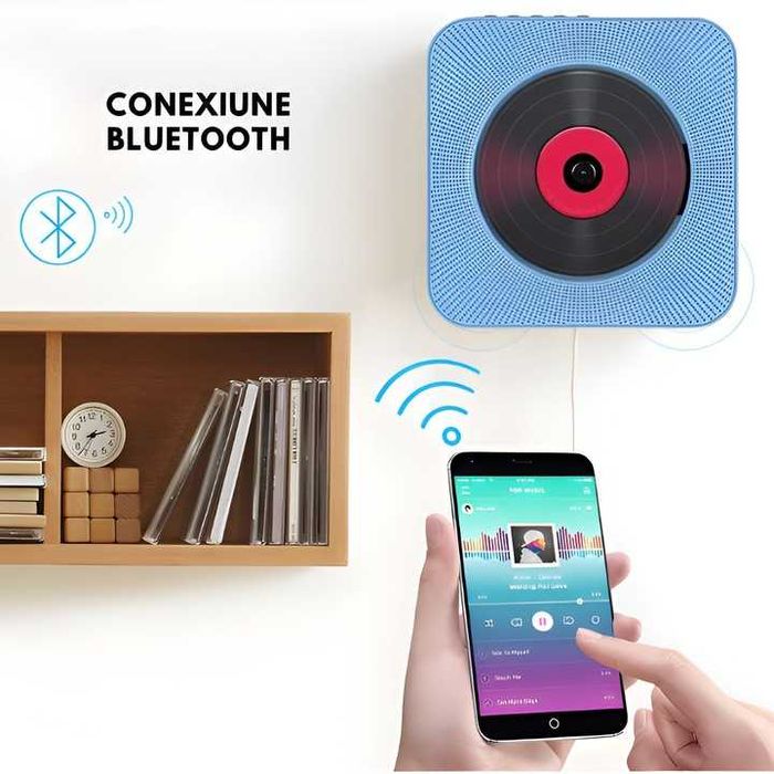 CD Player Portabil , Redare CD, Bluetooth, FM, AUX-IN, Card TF, USB