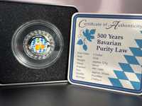 сребърна бирена капачка сувенир 1 Dollar 500 Years Bavarian Purity Law