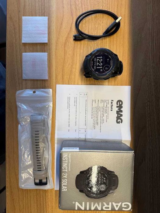 Garmin Instinct 2X Solar impecabil + accesorii