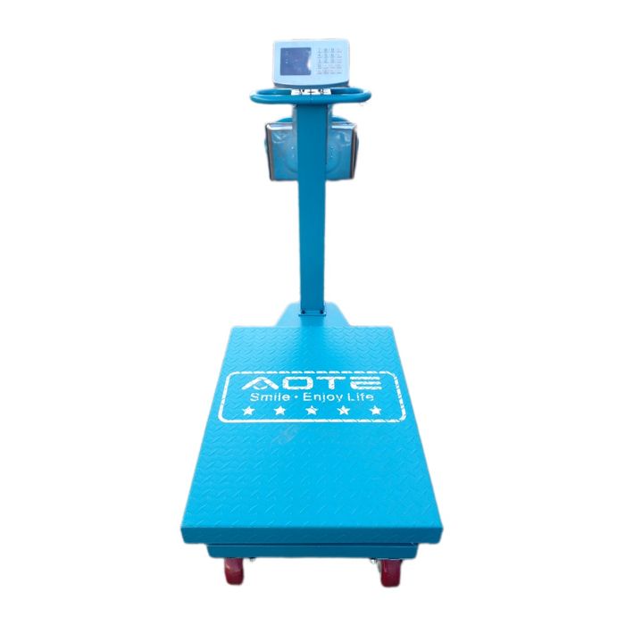 Электронные платформенные весы AOTE — 1000 кг, с ручкой и 4 колёсами