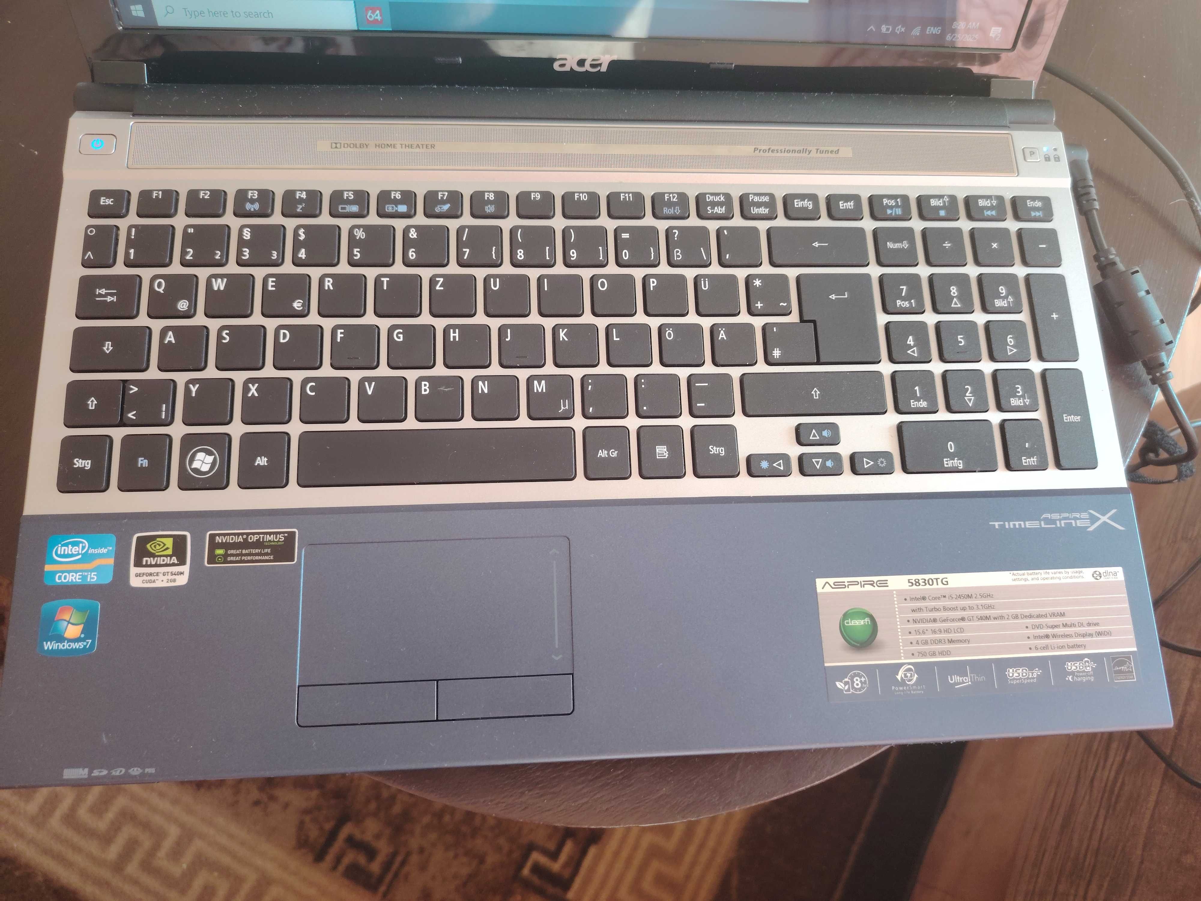 Лаптоп Acer Aspire 5830TG