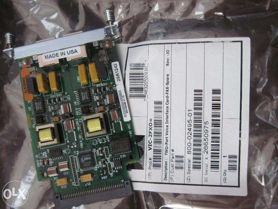 Cisco VIC-2FXO 2-Port Foreign Exchange Office (FXO)