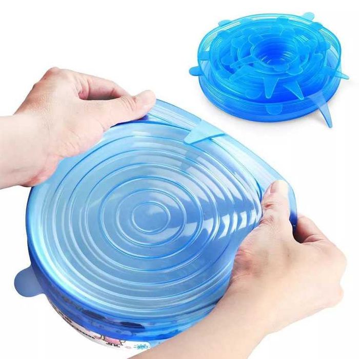 Set 6 Capace Reutilizabile Din Silicon Elastic, Fabrilux®