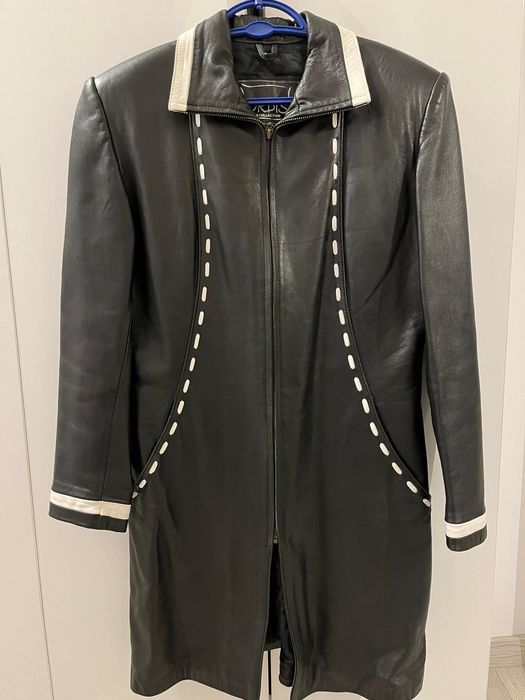 Geacă Lungă din Piele Naturală JORDIS - Model Deosebit