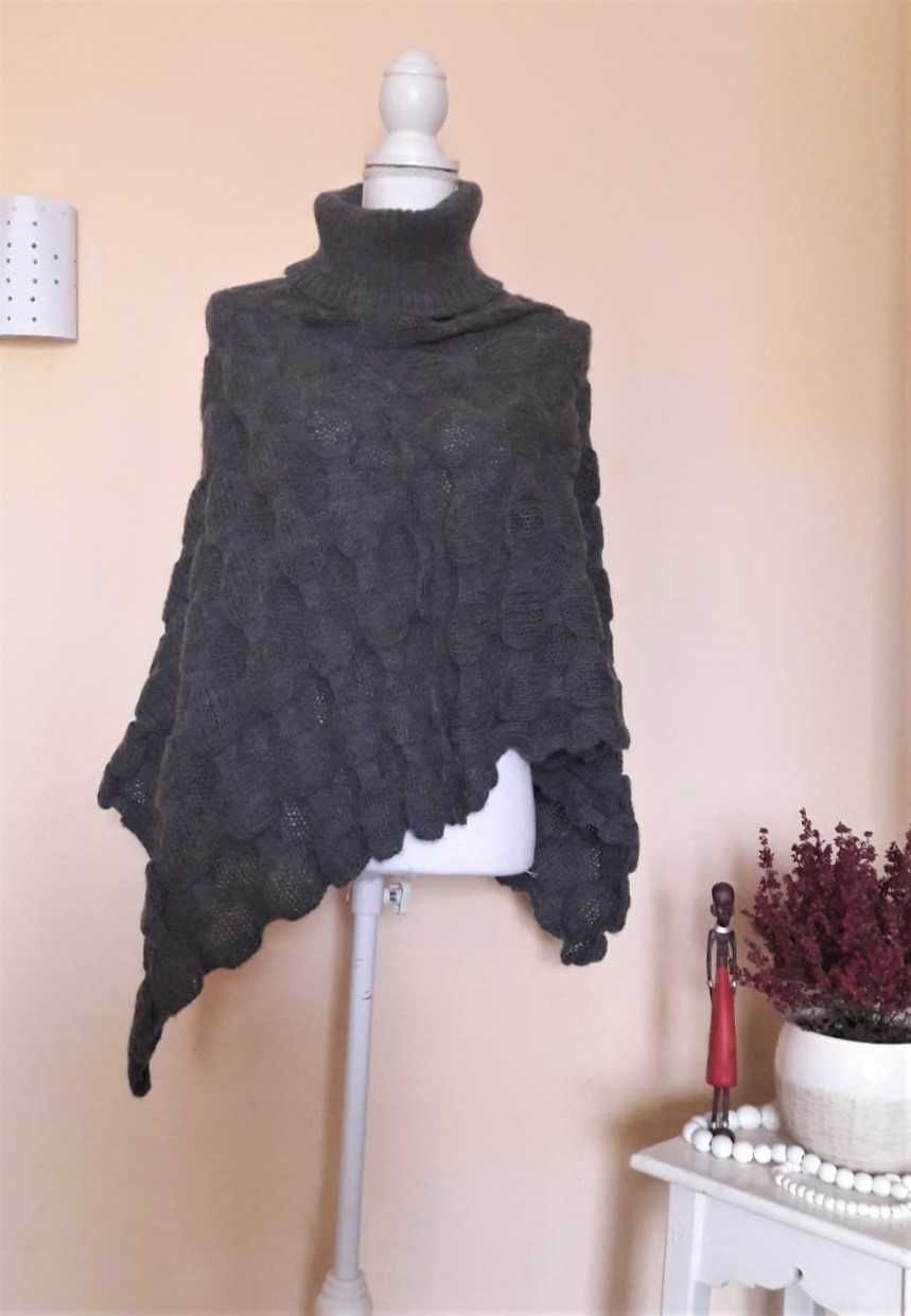 Poncho Casual, one size tricot reliefat