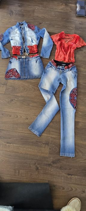 Ефектен дънков комплект Sassofono, размер S/M