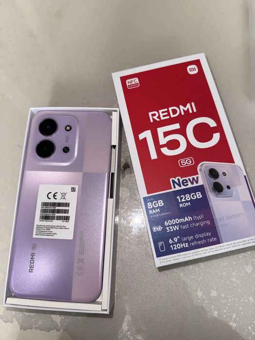Чисто нов Redmi 15C 5G – 8GB / 128GB – НЕРАЗОПАКОВАН
