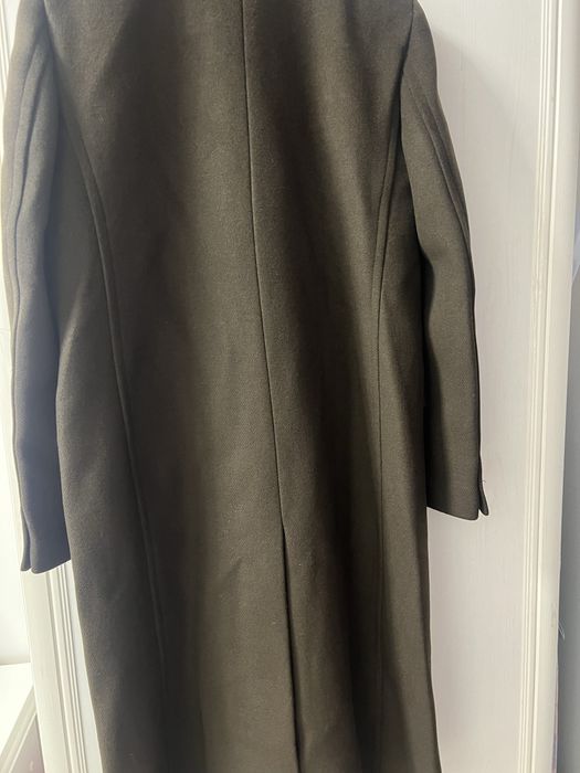 Palton lana cu doua randuri de nasturi , culoare kaki