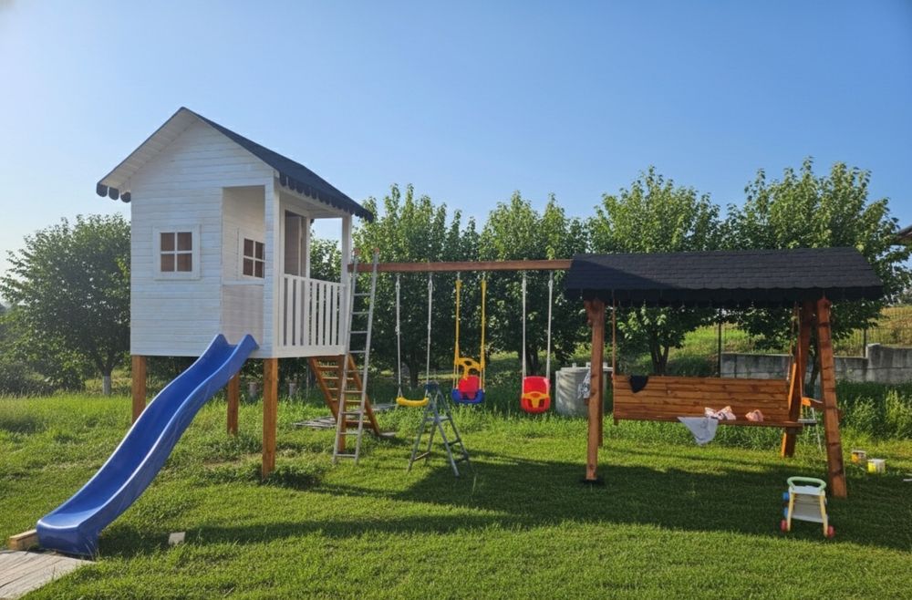 Lucrări din lemn: custi animale, căsuțe, balansoare