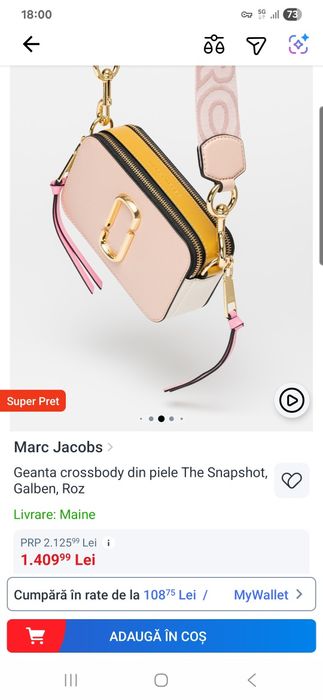 Vand geanta piele Marc Jacobs