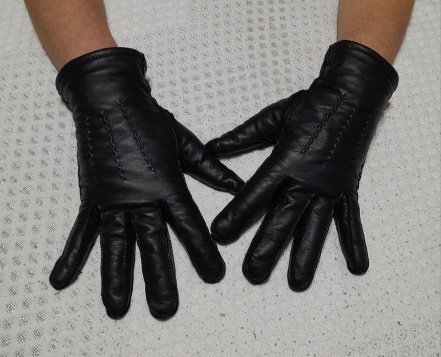 Mănuși Noi din piele naturală îmblănite, toamnă - iarnă, nr. 7 sau S/M