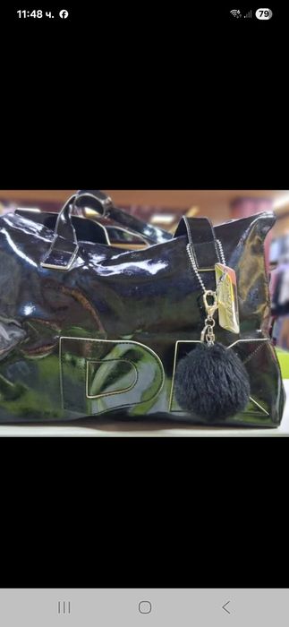 Оригинална лачена чанта DKNY