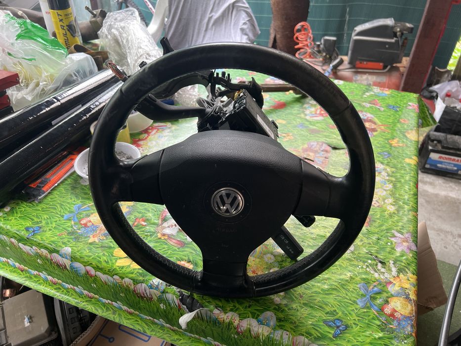 Volan piele 3 spite vw passat B6 Golf 5