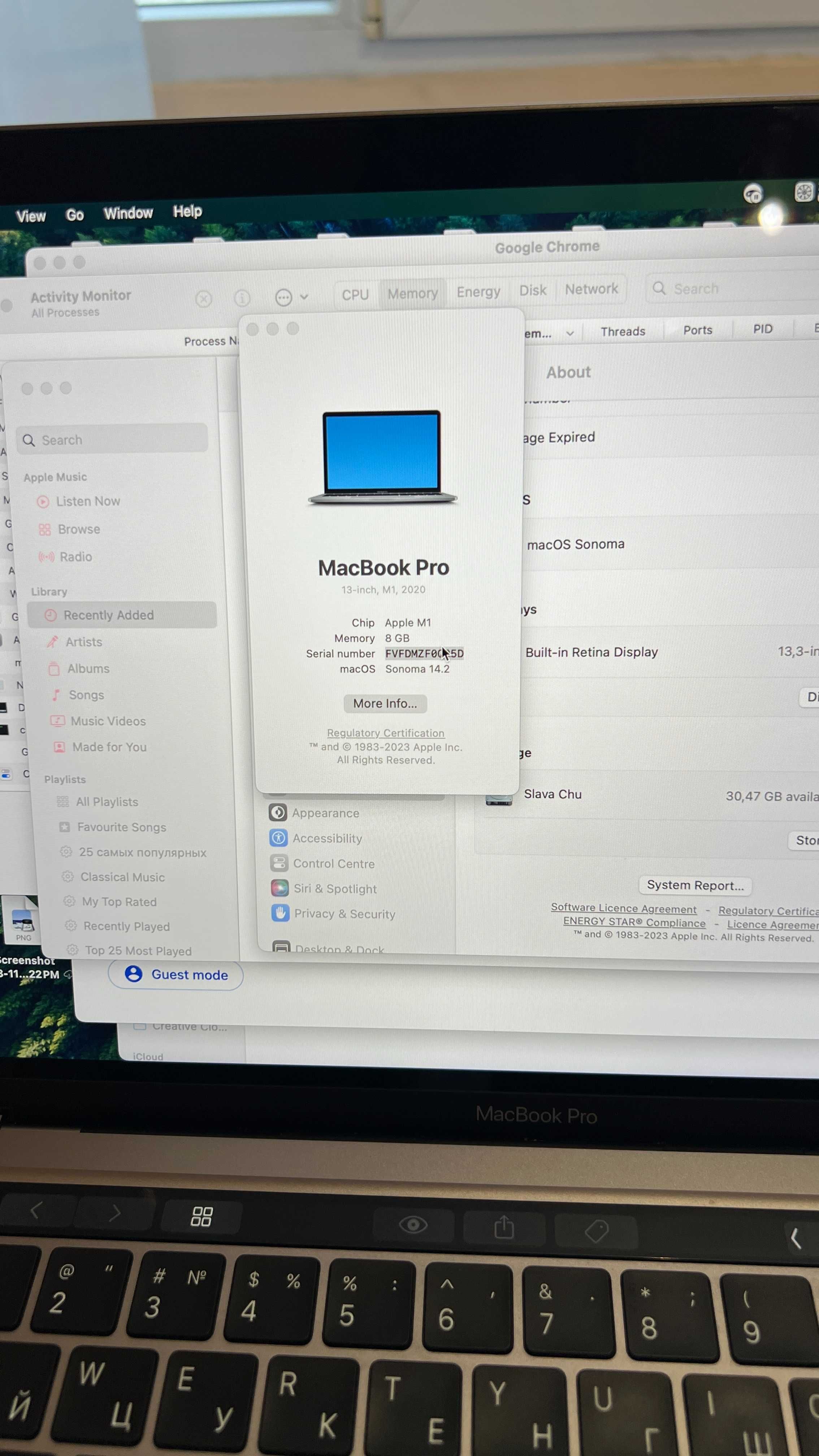 Apple Macbook pro 13’ m1 8gb/256gb