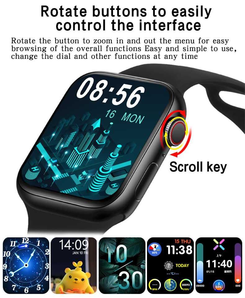 Смарт часовник HW22 PRO, Спортна фитнес гривна, Apple 6 Smart iWatch