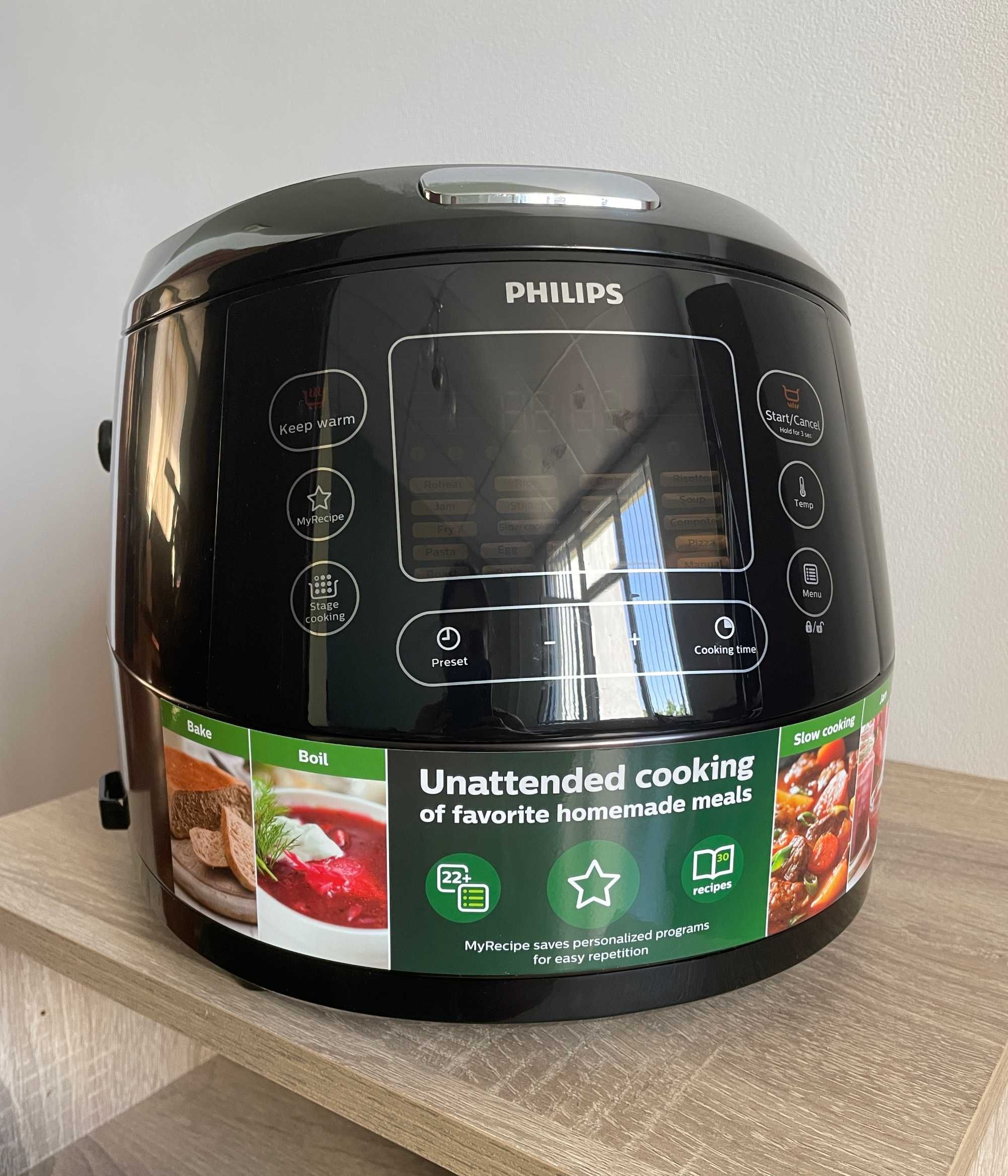 Мултикукър Philips HD4749/70, 22 Автоматични програми, Черен