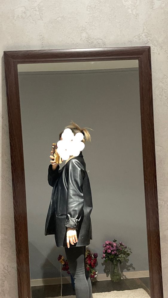 кожанный пиджак Zara