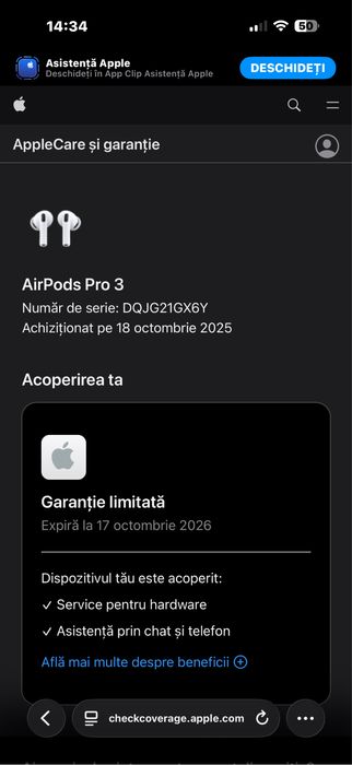 AirPods Pro 3 (Sigilate, Noi)