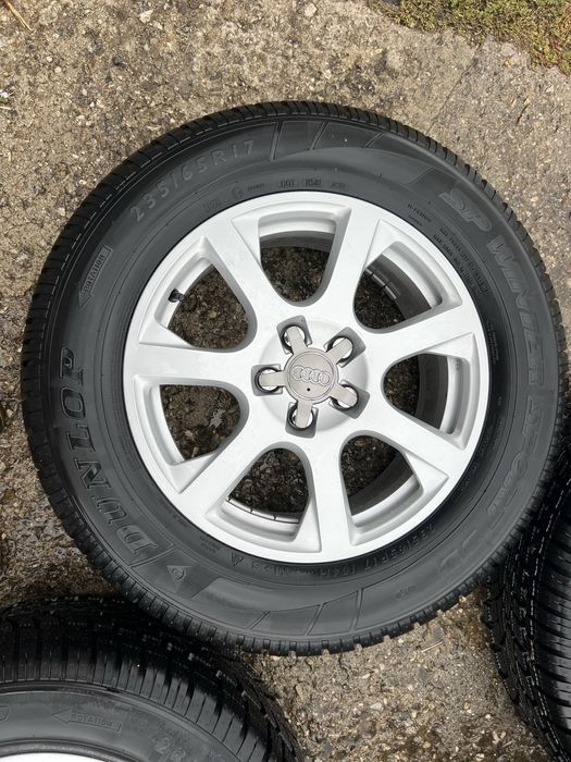 Джанти със ЗИМНИ гуми235/65/17 за Audi Q5 .ЧИСТО НОВИ !!