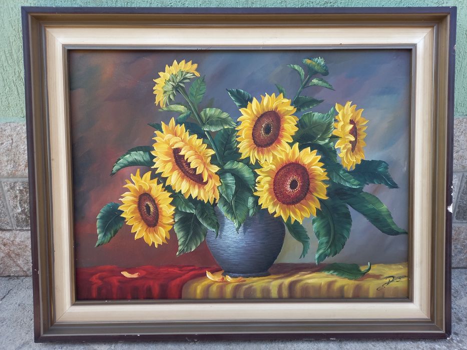 Tablou pictat pe pânză 80/60 cm deosebit