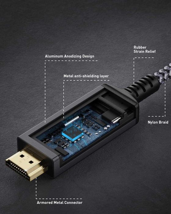 Cablu 2 metri Maxonar 8K-60Hz DisplayPort 1.4 la HDMI 2.1,audio video