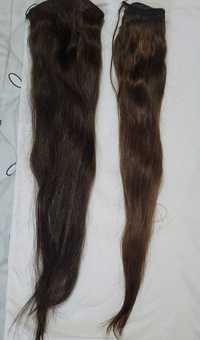 2 реда екстейшъни- 50 см, естествен косъм