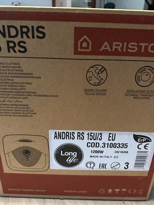 Бойлер Ariston Andris RS 15U/3 EU - под мивка