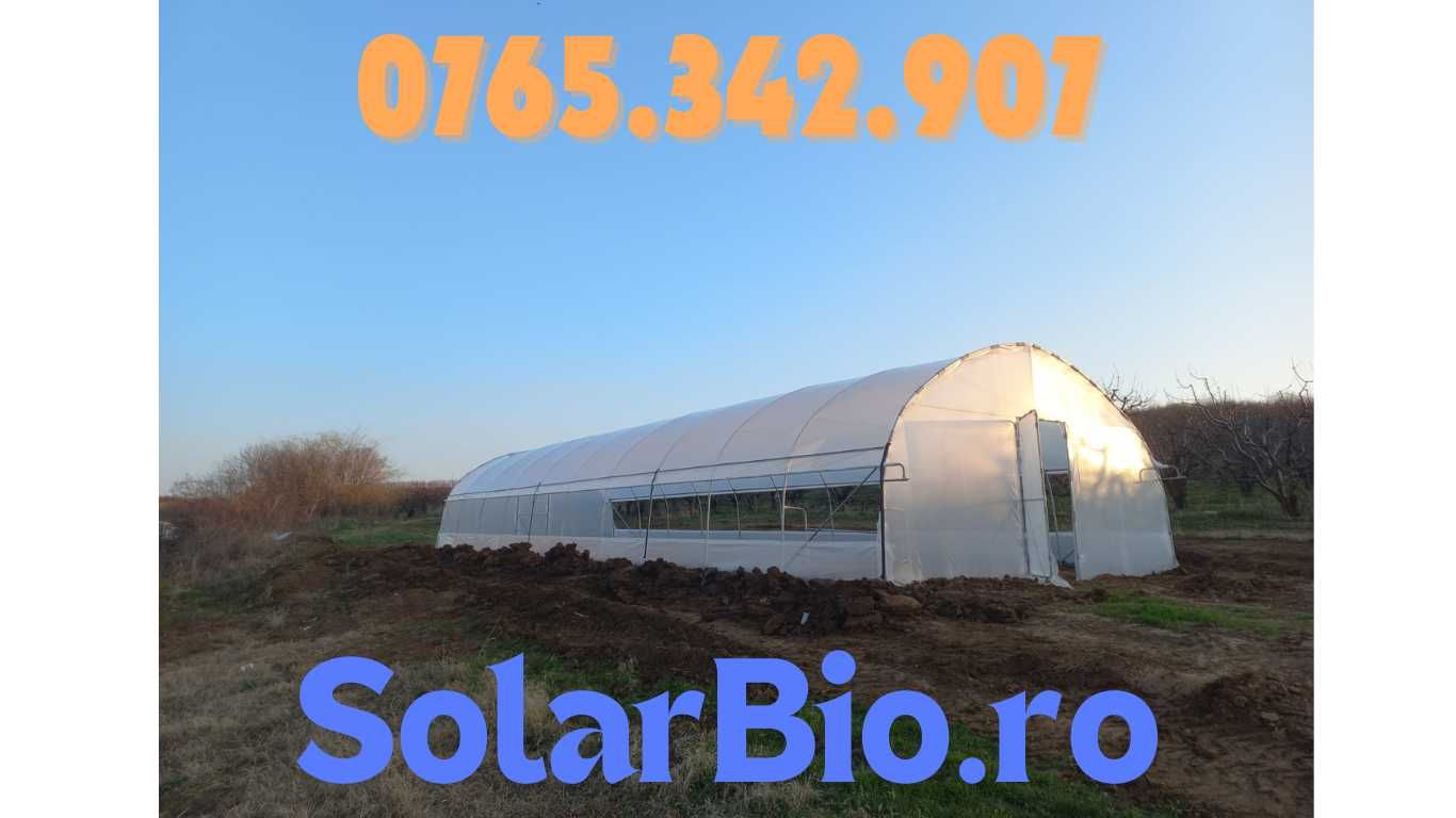 Solar Legume Kit Complet (picurare+folie+usa) - Teava Galvanizata