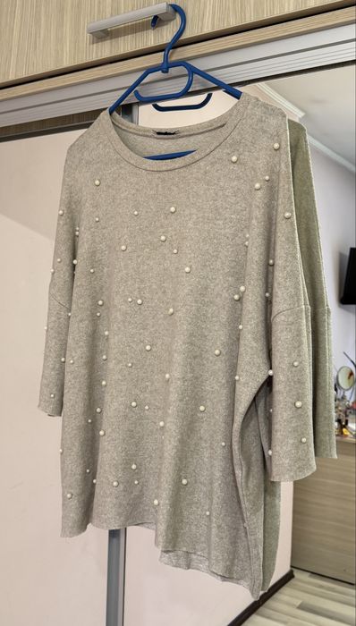 Bluza Zara Trafaluc cu perle marime S