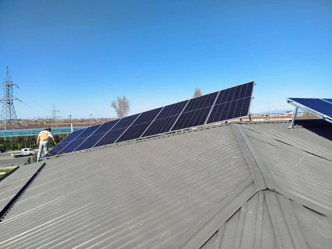 Quyosh panel podkluch ustanovka - установка солнечных панелей
