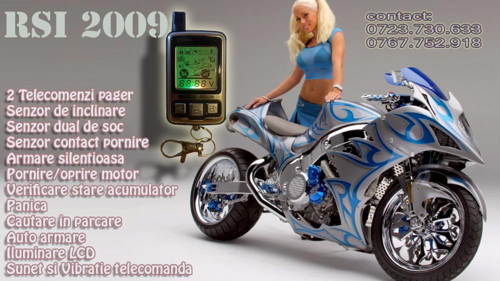 Alarma motocicleta RSI 2009, model nou X6