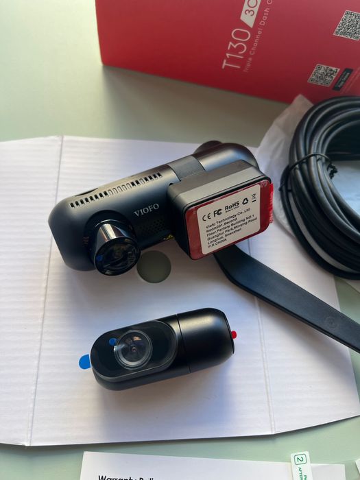 Camera auto Viofo T130 față-spate-interior