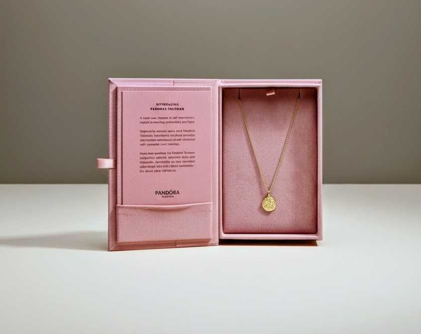 Pandora talisman plus lanț placate cu aur