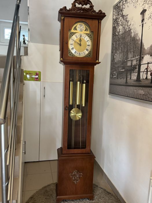 Ceas Pendul//Podea//Westminster//FHS//3 Greutati//Sculptura Deosebita