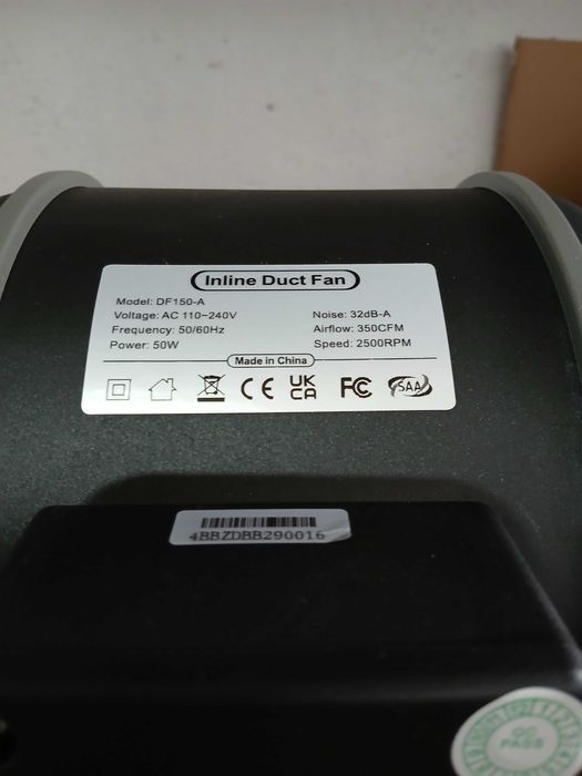 Ventilator Aygrochy 150 mm, 2500RPM, 50W, DF 150-A, fara controller