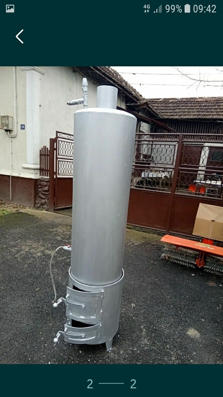 Boiler pe lemne pentru baie