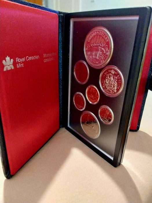 Сет монети Канада 1980г + сребърна