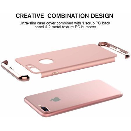 Husa pentru Apple iPhone 7 Plus, GloMax 3in1 PerfectFit, Rose-Gold