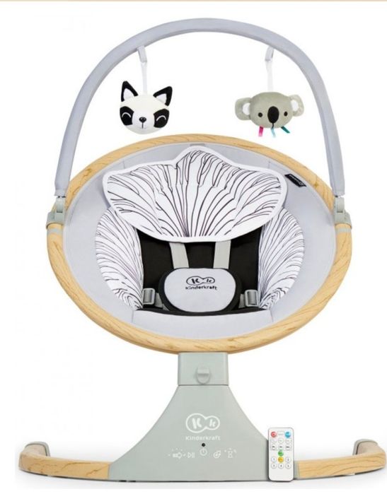 Електрическа люлка/шезлонг KinderKraft LUMI, Дървен