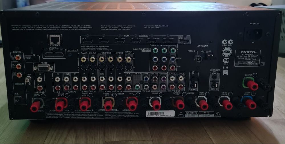 Receiver Onkyo TX-NR807, THX Select2 Plus, 7.2 canale, HDMI, 750W