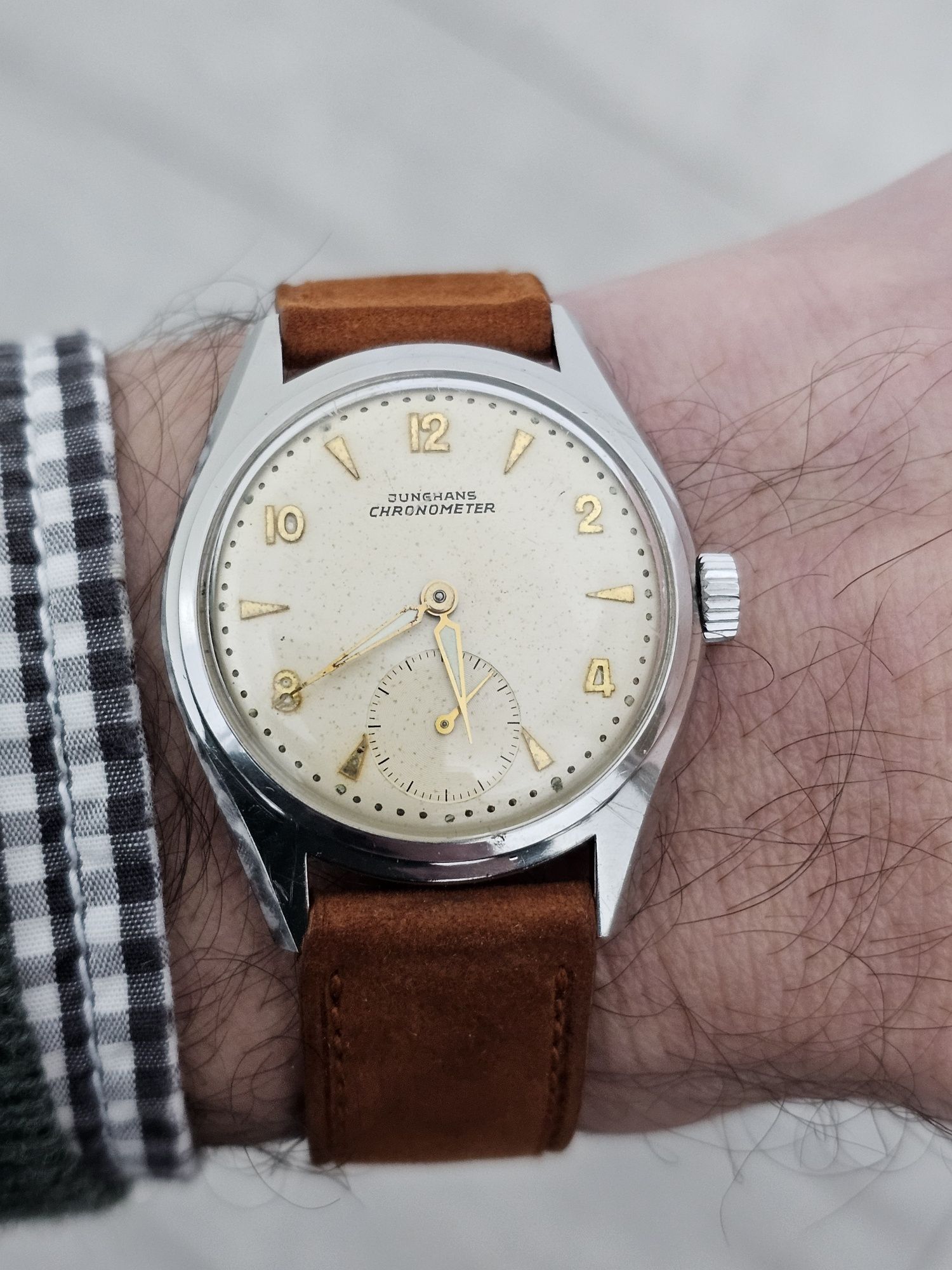 Ceas Junghans Chronometer Doctor's Watch Mecanic 1950 Vintage Rar