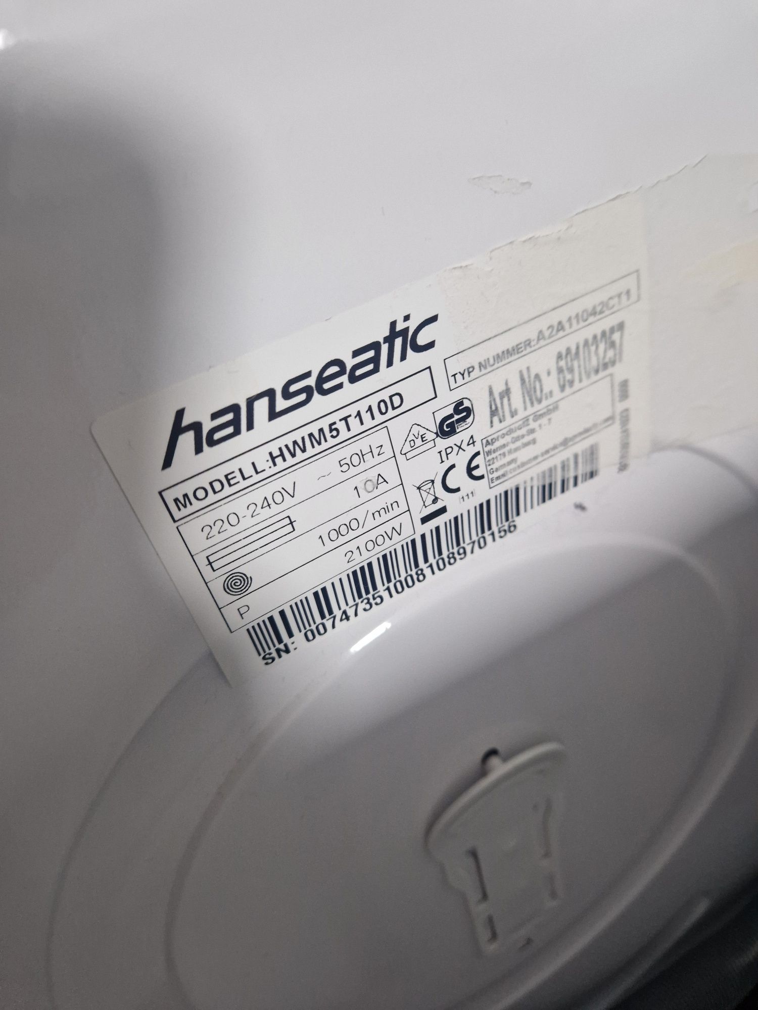 Пералня Hanseatic A++ 5 кг Чисто нова