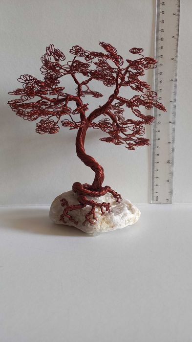 Copacel handmade din fir de Cupru