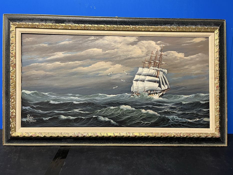 Картина на платно с маслени бои-морски пейзаж